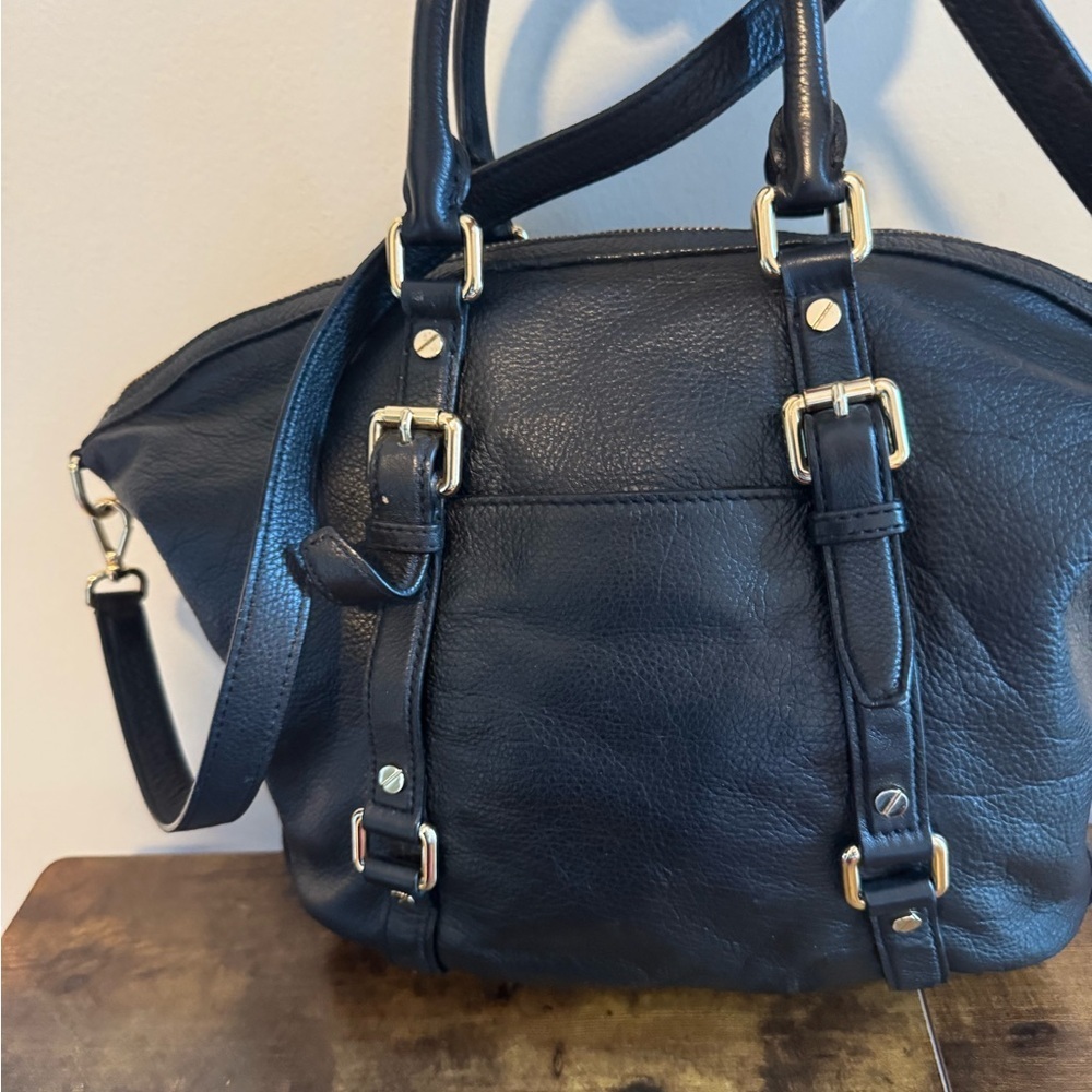 Michael Kors Black Satchel with Gold Accents - Picture 4 of 10